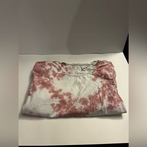 Aeropostale: Pink and White Tye-dye Boyfriend Tee